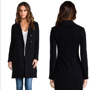 James Perse Black Peacoat Jacket